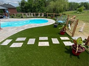 Pool Decking w/ Travertine